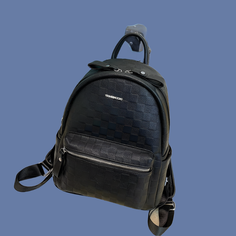 Checker Grid Backpack Large Capacity Bag